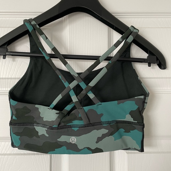 Lululemon Energy Bra Camo Green Print Size 6 - Picture 2 of 3